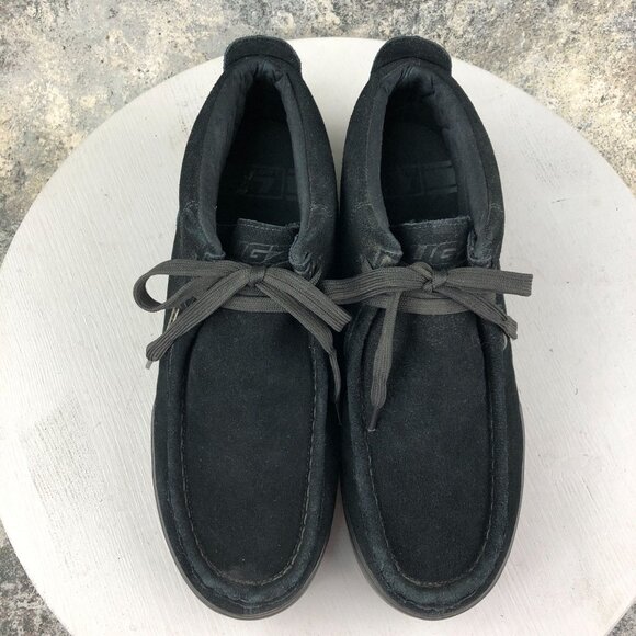 LUGZ Men's Size 11 Strider 2 Black Leather Suede Lace-Up Chukka Ankle Boots - Picture 4 of 15